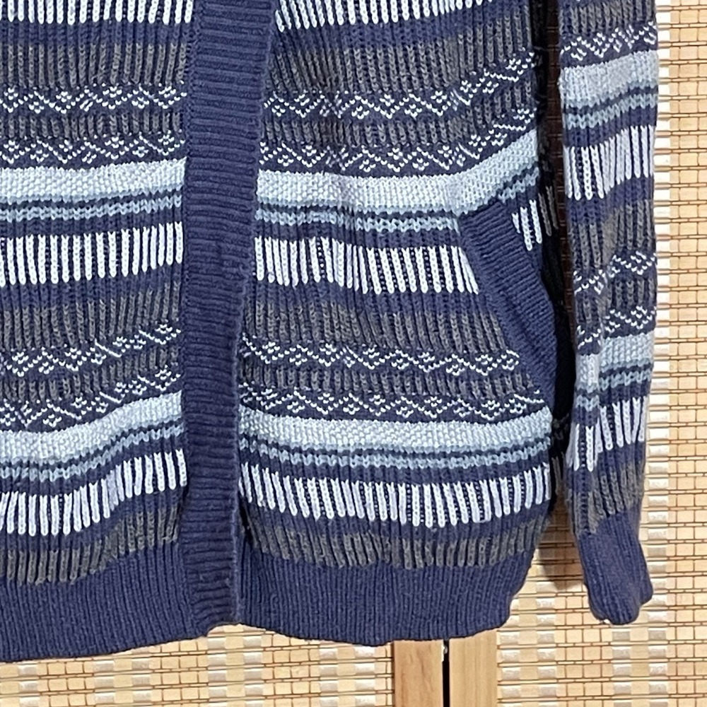 Aventura Women's L Sweater Cardigan Merino Wool Blend Pockets Duster Mock Neck - Picture 4 of 10